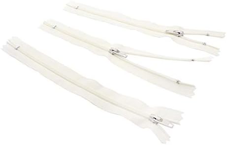 Skirt & Dress Nylon Coil Lightweight YKK Closed Bottom Zippers for Sewing Craft & Apparel - Choose Your Length - Color Off-White #841 - Made in The United States (3 Zippers Per Pack) (22" Inches) image 3