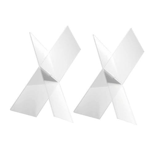Support de livres en acrylique de qualité supérieure en lot de 2