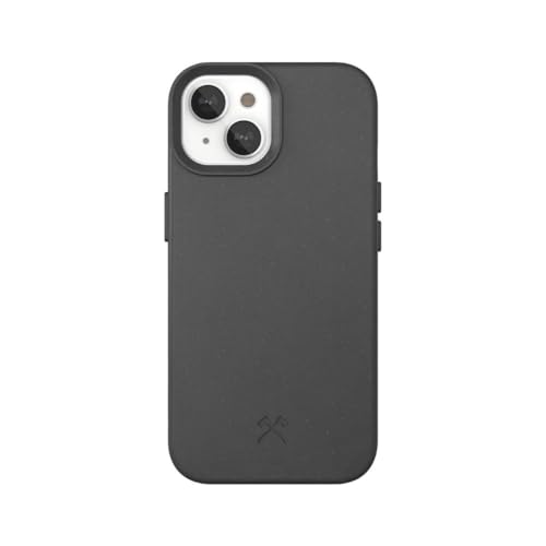 Coque iPhone 15 Plus noir Woodcessories haut de gamme fabriquée en matières durables