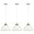 AMRUIPO 12 Inch Matte White Farmhouse Pendant Lights Kitchen Island Adjustable Height Vintage Industrial Hanging Lights Fixture for Hallway Dining Room 3 Pack