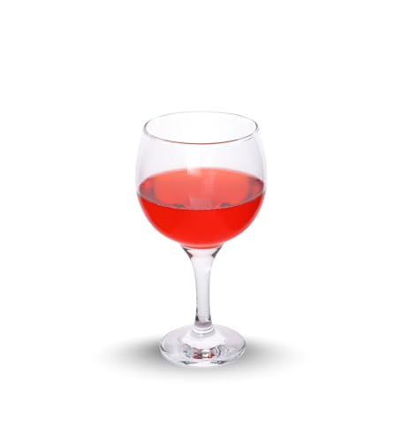 Image of Table & Tale Barone 490 ml Wine Glass Set of 2 from Brazil | Crystal Red & White Wine Glasses for Home, Bar, Parties | Elegant Stemware for Cabernet, Pinot Noir, Chardonnay & More