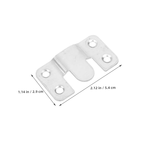 Image of 20pcs Heavy Duty Photo Frame Hook Picture Frames Heavy Duty Mounting Clips Wall Mounting Interlocking Brackets Picture Frame Hooks Picture Hanging Hardware Silver Stainless Steel