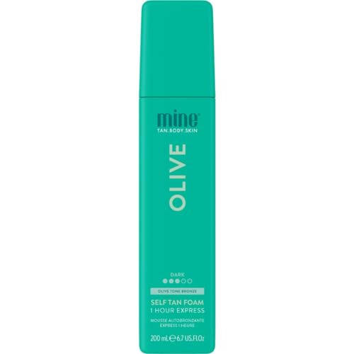 Minetan Self Tan Foam | Olive - 1 Hour Express Best Sunless Tanning Mousse for a Dark Bronze Skin Finish Face & Body Fake Tanner Ultra Hydrating Glow Vegan & Paraben Free 6.7 Fl Oz