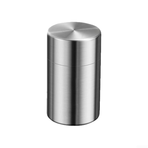 Recipiente hermético de acero inoxidable para cocina, contenedor de almacenamiento hermético de doble tapa para harina, café, frijol, té, cereales, azúcar, galletas (tamaño grande)