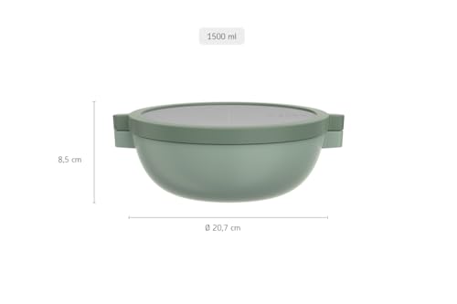 Mepal, Bento Lunch Bowl Vita, Multi-Compartment, Extra Bowl with lid, Dressing Container & Tray, Bento Box, Salad Lunch Box - Image 3