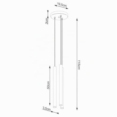Lámpara colgante de madera 3 bombillas comedor techo moderna rectangular G9 PASTELO 6