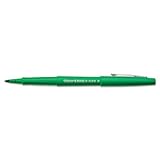 Point Guard Flair Porous Point Stick Pen, Green Ink, Medium, Dozen
