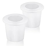 Outus 2 Pieces Patio Table Umbrella Hole Ring Umbrella Cone Wedge Plug Umbrella Stabilizer Sleeve for 2 to 2.5 Inch Patio Table Hole and 1.5 Inch Pool Umbrella Adapter(Transparent)