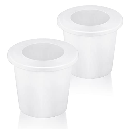 Outus Patio Table Umbrella Hole Ring Umbrella Cone Wedge Plug Umbrella Stabilizer Sleeve for 2 to 2.5 Inch Patio Table Hole and 1.5 Inch or Umbrella Pole Adapter (Transparent 2 Pieces)