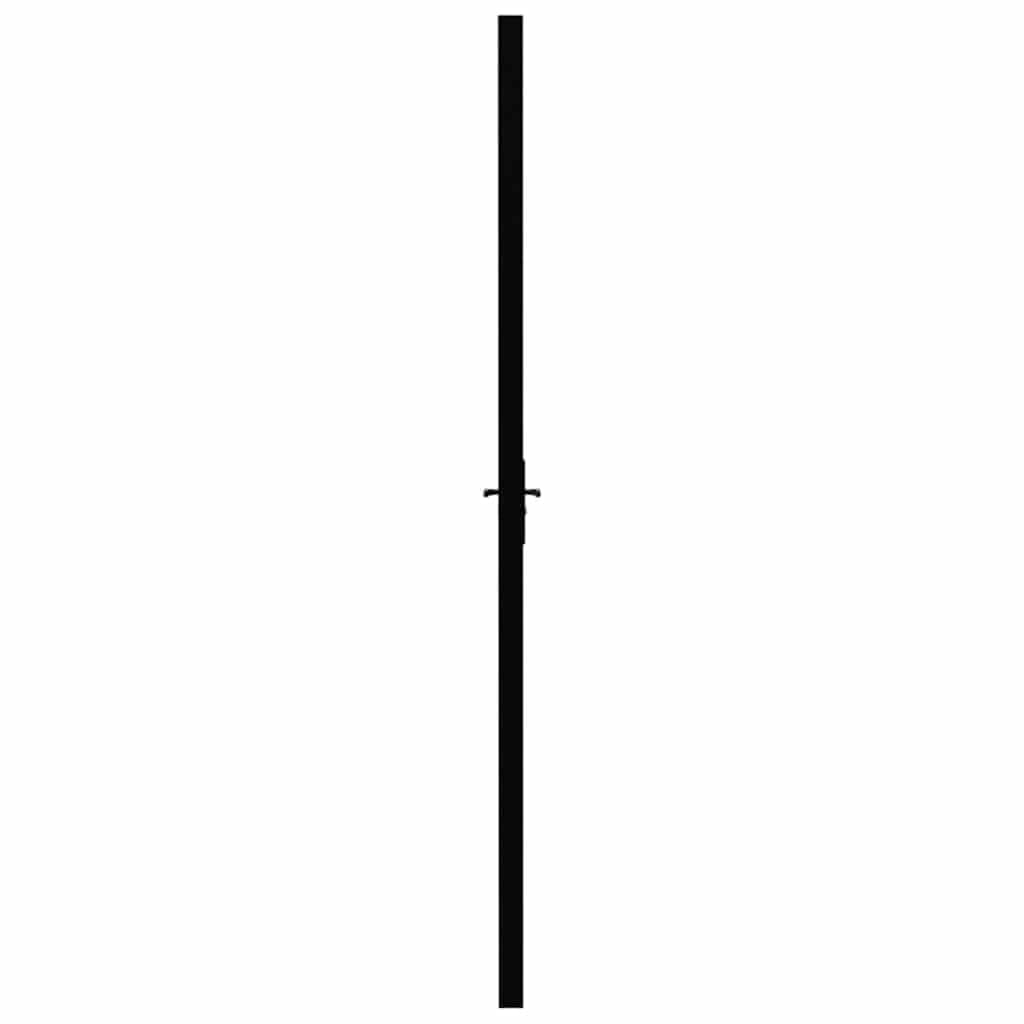 vidaXL Porte Intérieure Porte Vitrée Poignée en Alliage d'Aluminium Serrure en Fer Salon Maison Verre ESG et Aluminium 93x201,5 cm Noir