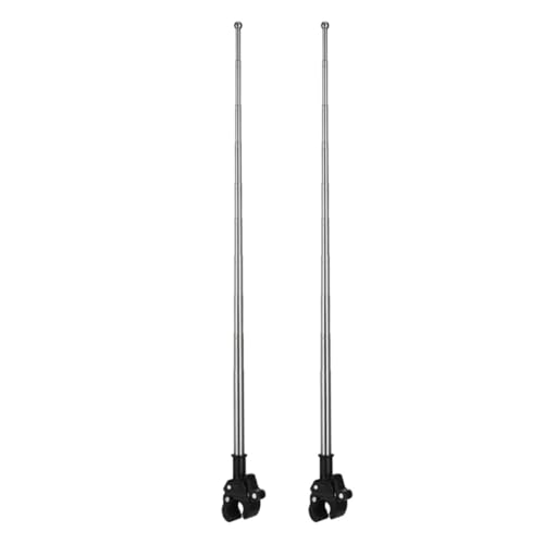 Porte-drapeau extensible en acier pour vélo et voiture noir