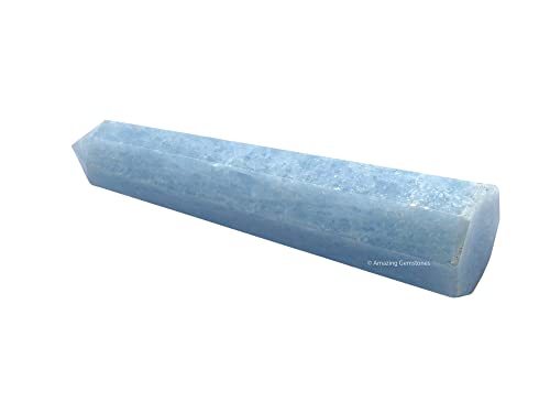 Image of Amazing Gemstone Blue Calcite Celestite Crystal Towers ~ Natural Healing Crystal Point Obelisk for Reiki Healing and Crystal Grid (3 inch to 4 inch INCH)