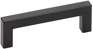 Emtek 86708US19 Warwick Cabinet Pull Flat Black (8 Screw Hole Centers)