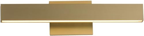 ET2 Lighting E42661-SBR Alumilux Sideline - 9W 2 LED Bath Vanity-4.75 Inch Tall and 18 Inch Length, Finish Color: Satin Brass