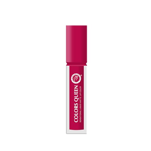 Image of Colors Queen Sensational Liquid Matte Lipstick - 7g | Long Lasting, Fade & Transfer Proof Lipstick | Highly Pigmented, Water & Smudge Proof Liquid Lipstick for Women (15 - Hot Pink)