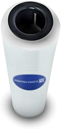 15" Stretch Film/Wrap with Handles 1200ft 500% Stretch Clear Cling Durable Adhering Packing Moving Packaging Heavy Duty Shrink Film (1 Pack w/Handles, Clear)