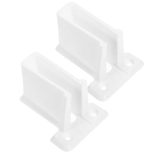 STAHAD Soportes para Barra de Armario de Alambre 2 Unidades Tornillos y Anclajes, Montaje Fácil en Pared para Estantes y Barras de Cortina en Espacios Domésticos