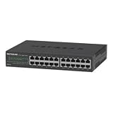 NETGEAR 24 porte Gigabit Switch Ethernet non gestito (GS324) - Montaggio a tavolo, a parete o in rack, funzionamento silenzioso