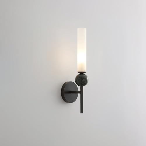 Image of Glowave Modern Luxury Black Body Acrylic Vertical Design Wall Lamp Lighting Sconce for Living Room Bedroom Bedside - (9017 /BK)