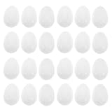 Kisangel 20 Stuks Œufs Factices pour Nidification Oiseaux Simulation Réaliste Accessoires de Reproduction pour Perruches et Diamants Mandarins Contrôle de Ponte et Décor de