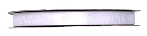Mandala Crafts White Satin Ribbon 3/8 Inch Wide For Crafts - White Ribbon Satin For Hair - Solid Color Double Faced Satin Ribbon 100 Yards Roll For Wedding Gift Bows #TOP2