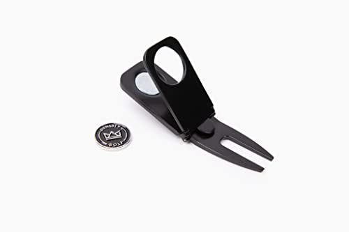 Golf Cigar Holder Golf Cart - Magnetic Golf Cart Cigar Holder Clip Keeps Your Cigar Safe - 6 in 1 Golf Divot Tool and Ball Marker - Cigar Clamp Golf Cart