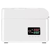 AOKLEY Prensador de Aceite eléctrico,Extractor de Aceite de Nuez fría/Caliente,Extractor de prensador de Aceite con Estructura Plegable y función de calefacción incorporada,White-110V