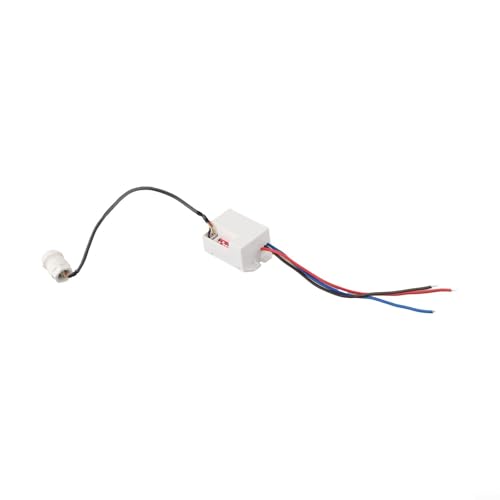 Bulevisiter Interruptor de luz con sensor de ocupación infrarroja, montaje empotrado, retardo ajustable de 5 segundos a 8 minutos, para ahorro de energía en el hogar, funciona con carga de 800 W, 50