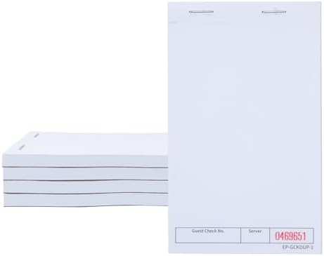 Amazon.com: DGBDPACK Guest Checks Pads EP-GCKDUP-1 (5 Pads), total 250 ...