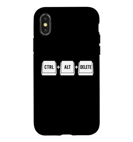 Funny it Programmer Geek Keyboard Humor Ctrl Alt Delete �X�}�z�P�[�X iPhone X/XS �p