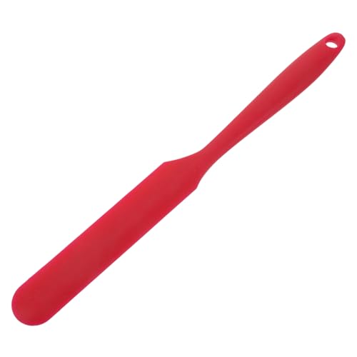 ROMISBABA Espátula de Silicona Pequeña Roja Resistente al Calor para Mantequilla y Queso Raspador Multifuncional Ergonómico para Repostería y Cocina Doméstica