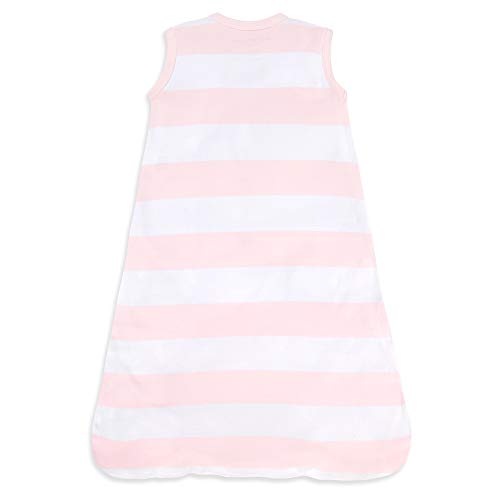 Burt's Bees Baby Unisex Baby Beekeeper Wearable Blanket, 100% Organic Cotton, Swaddle Transition Sleeping Bag Ly24697 Blm, Rugby Stripe Blossom, Medium Us #TOP1