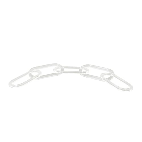 Escultura Decorativa de Cadena Oval Acrílica Transparente 27" miniatura 6