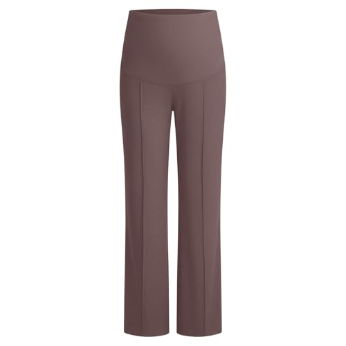 Pantalon de Maternité Femme Taille Haute Legging de Grossesse avec Poches