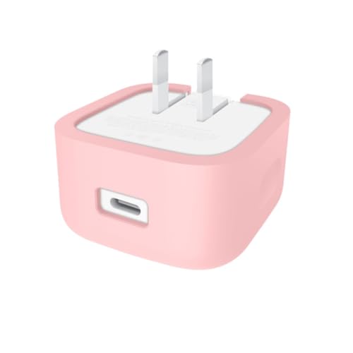 For アップル 40W USB-C電源アダプタ用 保護ケース 軽量 防塵 耐衝撃 傷防止 落下防止 全面保護 シリコンカバー ソフトシェル 着脱簡単 持ち運びに便利 For アップル 40W USB-C電源アダプタ用アクセサリー (ピンク)