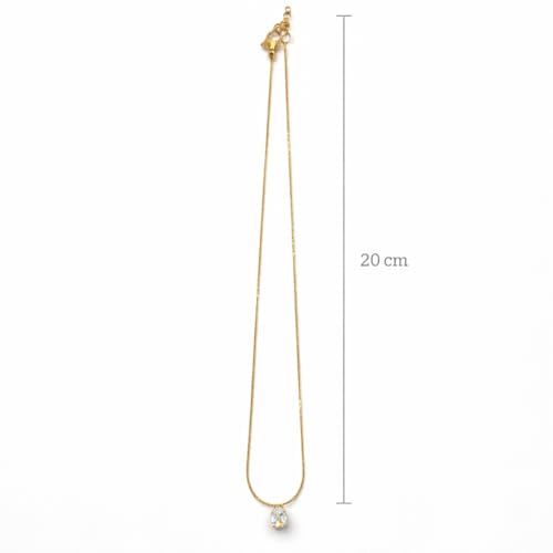 Image of RIDHVEE Anti-Tarnish Gold Plated Pendant Necklace for Women & Girls | Skin Friendly Lightweight Fashion Jewellery | Elegant Minimalist Chain Necklace & Gifting