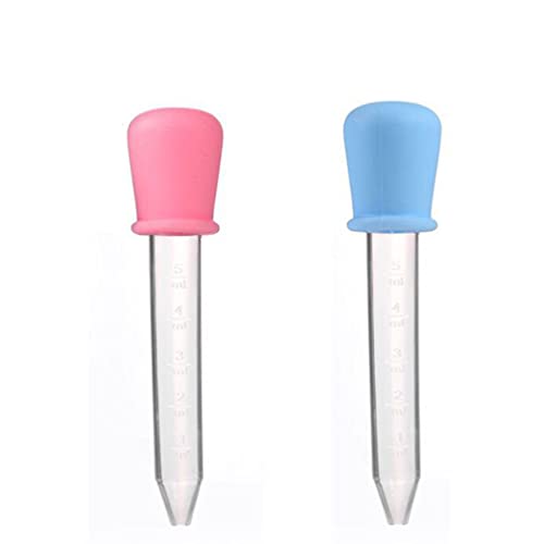 Bestomz – Conta-gotas de silicone para crianças, 10 peças, 5 ml, conta-gotas de plástico para alimen