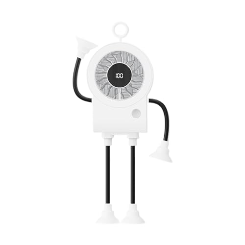 Mini ventilador manos libres ajustable con 100 velocidades y pantalla
