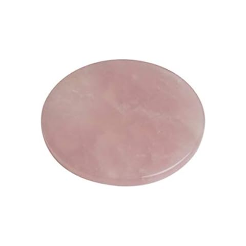 SOLUSTRE Eyelash Grafting Gasket Round Pallet Jade Stones Eyelash Extension Glue Pallet Stone Pad for Women Ladies Girls Grafted Eyelash (Pink) Cover