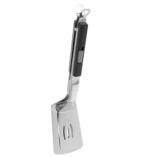 Healvian Espátula Multifuncional de Acero Inoxidable para Cocinar, Pinzas para Voltear Pescado y Filetes, Diseño Antideslizante Hebilla de Bloqueo, Herramienta de Cocina Portátil