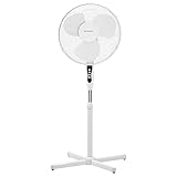 Bomann Tischventilator VL 1139 CB, oszillierender Standventilator mit Ø40 cm Durchmesser, klein, leise, Ventilator für Büro/Schreibtisch/Schlafzimmer/Camping, Raumventilator 4-Stufenschalter, weiß