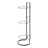 Yamazaki 7290 Frame Ball Stand, Black, Steel, 20.5 x 25.5 x 65 cm