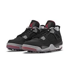 Nike Air Jordan CU9981-002 4G Bred Golf Shoes, Jordan 4G, Black US 11