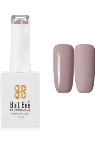 Image of Bolt Bee Elegant maunve Nude Color Gel Nail Polish Soak Off UV Gel DIY at Home 15ML Manicure Salon Nail Art