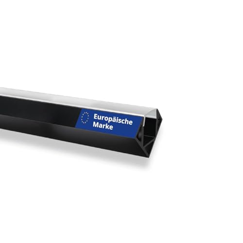 INNOVATE LED Eckprofil 2m inkl. Diffusor 1 STK. [Alu Winkelprofil schwarz-milchig 11mm] Alu Profil V förmig LED Streifen 2m I Kantenschutz Kleiderschrank Kühlkörper I Indirekte Beleuchtung Wohnzimmer