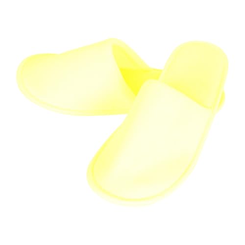 3 Pairs Disposable Slippers Closed Toe White Spa Slippers Closed