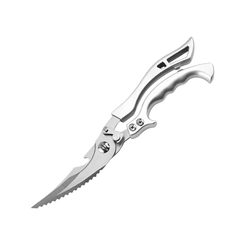 Tijeras de cocina - Herramienta de corte versátil, tijeras profesionales de cocina | Cuchillo de corte de acero inoxidable para aves de corral, carne y hierbas, mango flexible y duradero, esencial par