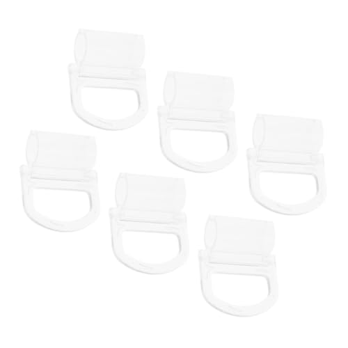 DECHOUS 6Pcs Cordless Roller Shade Pull Handles Transparent Design for Easy Installation Elegant Window Treatment Accessories Plastic for Modern Aesthetic Blinds