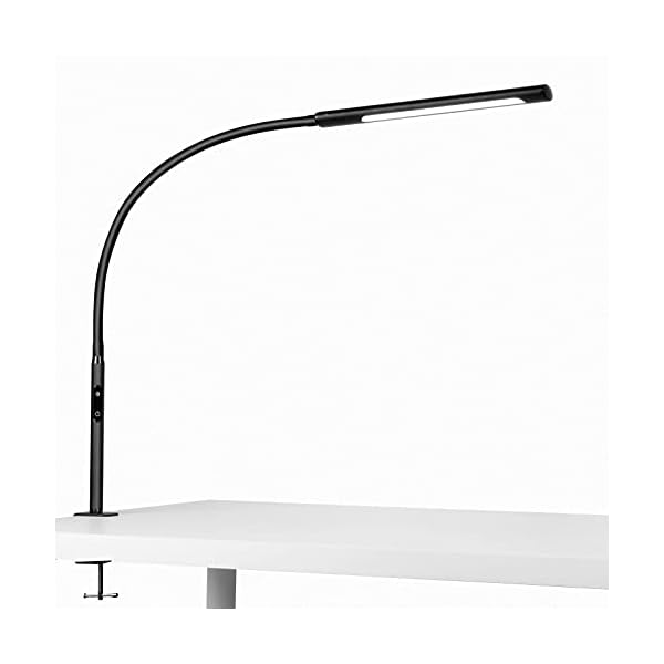 Desk Lamp,EYOCEAN LED Desk Lamp Desk Light with Flexible Gooseneck 12W Swing Arm Lamp Eye-Care Desk Light with Clamp Adjustable Color Temperature & Brightness Touch Sensitive Control Timing/Memory