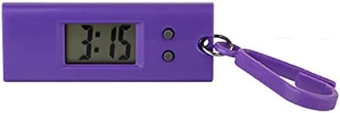 Purple Mini Digital Keychain Watches Portable Keychain Pocket Watch Backpack Clip for Lanyard Backpack, Useful and Practical,Novelty Watches Key Buckle Clip on Unisex